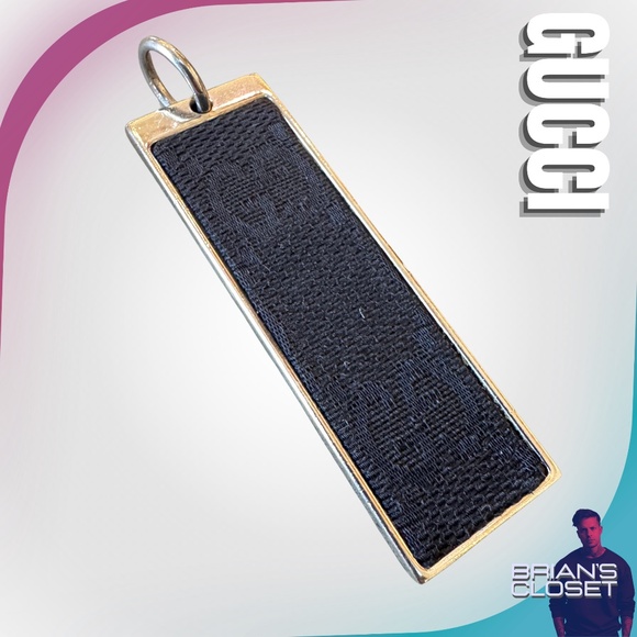 GUCCI Pre-Owned Silver & Black Canvas Monogram Keychain - Picture 5 of 15